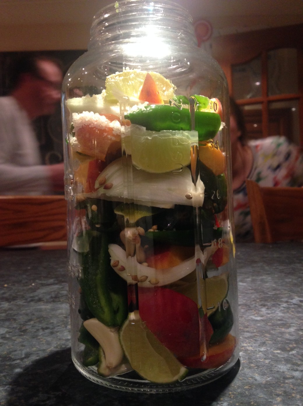 peachchillifermentingjar